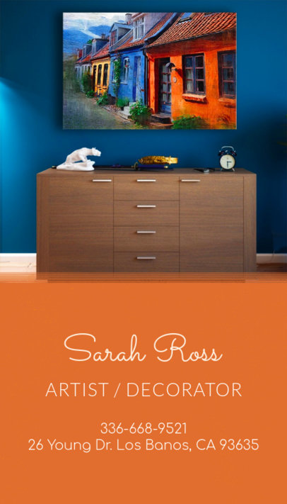 Business Card Maker for Interior Designer with Home Images