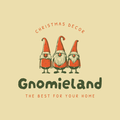 Logo Generator With Christmas Gnomes for a Decor Store 6305e