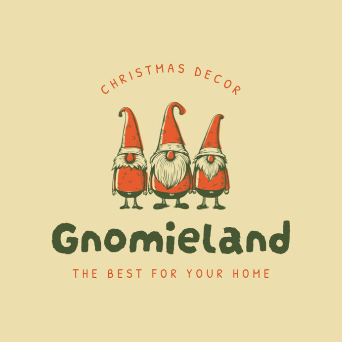 Logo Generator With Christmas Gnomes for a Decor Store