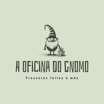 Logo Template for a Gifts Shop With a Cute Gnome Graphic 6305g