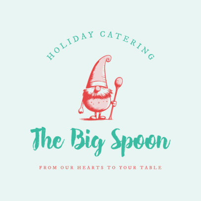 Online Logo Maker for a Holiday Catering Business With a Gnome Illustration 6305h