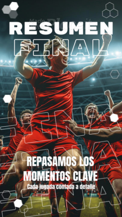 Instagram Story Video Maker Featuring a Soccer Best Plays Theme 6239i 8782