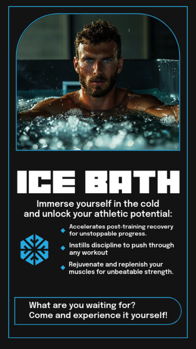 Placeit - Instagram Story Maker Promoting an Ice Bath Therapy