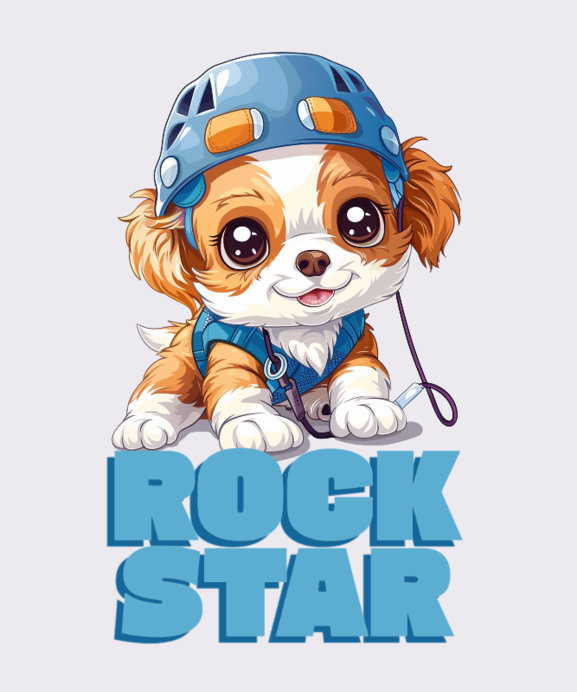 T-Shirt Design Creator with an Adorable Puppy in Climbing Gear