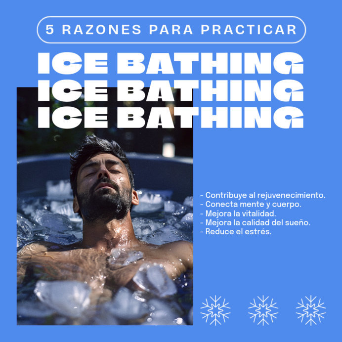 Instagram Post Maker Featuring Ice-Bath Benefits