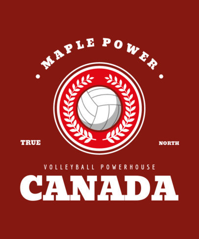 Volleyball T-Shirt Design Template for an International Sports Event 6742a