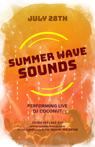 Online Flyer Maker for Summer DJ Parties