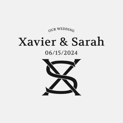 Wedding Logo Maker Featuring a Monogram with Interlocked Letters 6603