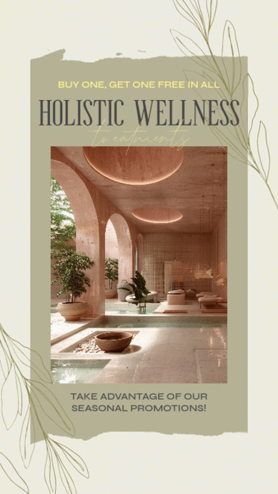 Instagram Story Template for a Spa's Holistic Treatment BoGo Offer