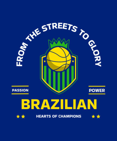 T-Shirt Design Creator With a Basketball Theme for an International Sports Event 6742f