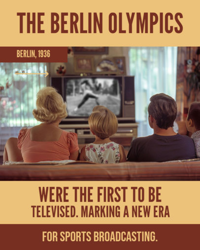 Instagram Post Maker Featuring Facts for an International Sports Event 6744a