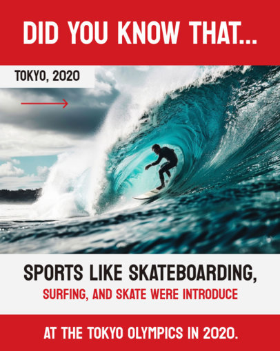 Facts-Themed Instagram Post Maker for an International Sports Event 6744e