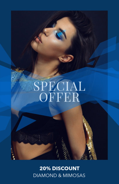 Online Flyer Maker for a Jewelry Ad Blue Theme 322a
