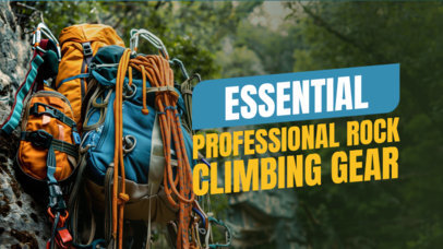 YouTube Thumbnail Maker Featuring Advice on Climbing Gear 6733d