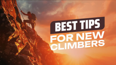 YouTube Thumbnail Template Featuring Tips and Trips for New Climbers 6733i