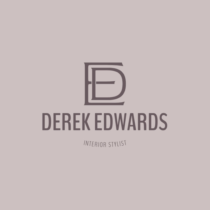 Monogram Logo Creator for an Interior Stylist Featuring Linked Letters