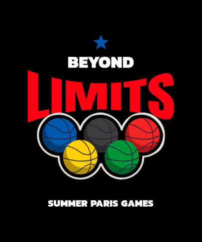 Basketball T-Shirt Design Generator for an International Sports Event 6742g