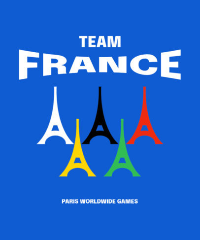 T-Shirt Design Creator With Eiffel Tower Graphics for an International Sports Event 6741e