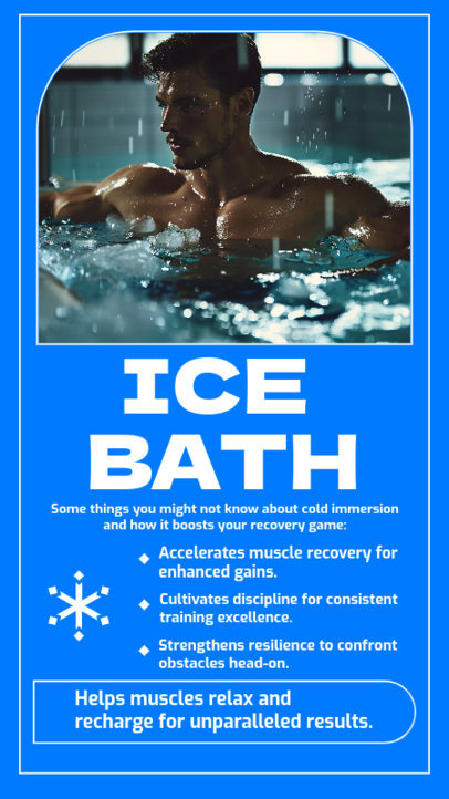 Instagram Story Template Promoting the Benefits of Ice Bath Therapies 6607a