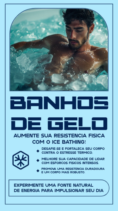 Instagram Story Template Promoting Ice Plunging Services