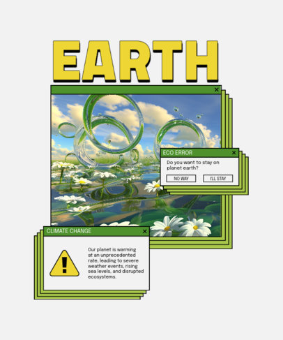 Frutiger Aero-Inspired T-Shirt Design Maker Featuring a Quote ED-7081d