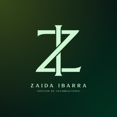 Monogram Logo Template with Interconnected Letters for an Event Planner