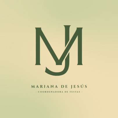 Party Planner Logo Creator with a Monogram of Interlocked Letters