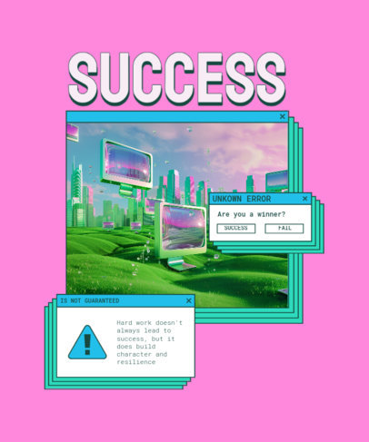 Retro T-Shirt Design Generator Featuring a Computer Wallpaper Graphic ED-7081e