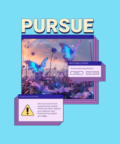 Y2K-Themed T-Shirt Design Creator Inspired by Frutiger Aero Aesthetics ED-7081f