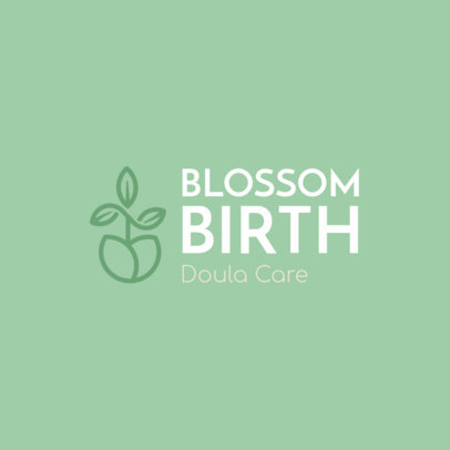 Doula Care Logo Maker With a Plant Graphic
