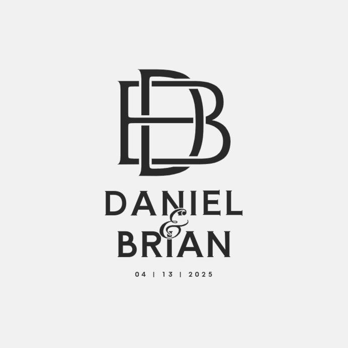 Logo Maker Featuring a Monogram Style for a Wedding Event