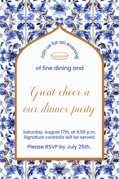 Event Invitation Design Creator Featuring a Mediterranean-Inspired Aesthetic