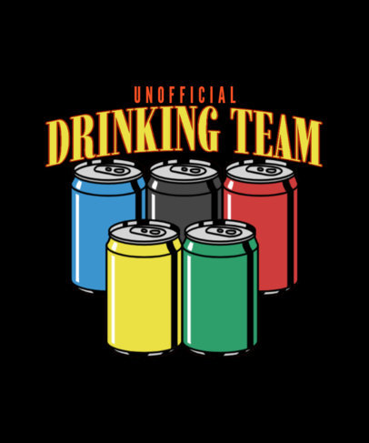 Parody T-Shirt Design Maker with Colorful Cans Inspired by an International Sports Event 6743