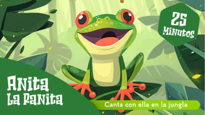 YouTube Thumbnail Generator for a Kids' Arts and Crafts Channel with a Happy Frog 6588c