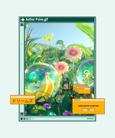 T-Shirt Design Template With a Cybercore-Themed Style ED-7083c