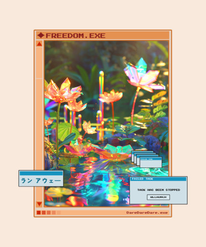 T-Shirt Design Creator Featuring a Frutiger-Inspired Layout ED-7083b