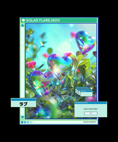 T-Shirt Design Maker With a Cybercore-Styled Aesthetic ED-7083h