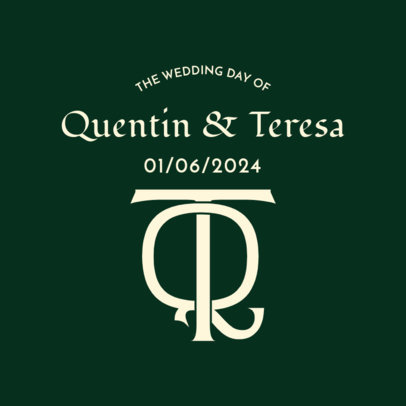 Online Logo Generator with Interlocked Letters for a Wedding 6603b