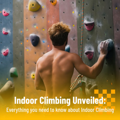 Instagram Post Maker for an Indoor Climbing Guide