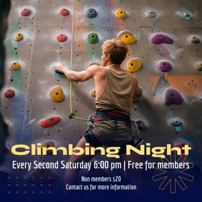Instagram Post Template Promoting a Climbing Saturday Night 