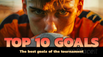 Intro Video Maker Featuring Top 10 Goals for a Soccer Vlog