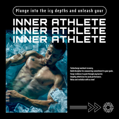 Instagram Post Creator for Athletes With Cold-Water Therapy Perks 6606b
