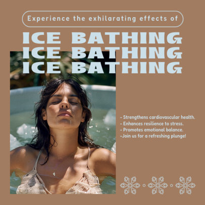 Instagram Post Template Featuring Cold-Plunging Effects for Wellness Enthusiasts 6606c