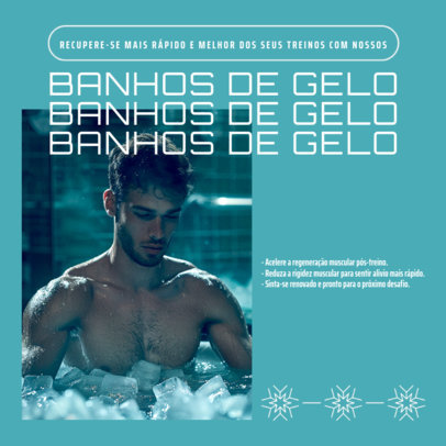 Ice Bath-Themed Instagram Post Maker Featuring Fitness Benefits 6606d
