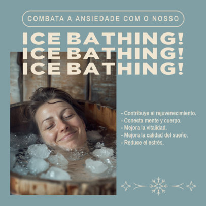 Fitness Recovery Instagram Post Creator to Promote Ice Bath Benefits 6606f