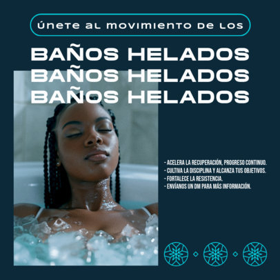 Instagram Post Creator for Healthy Enthusiasts to Promote Ice Baths 6606j