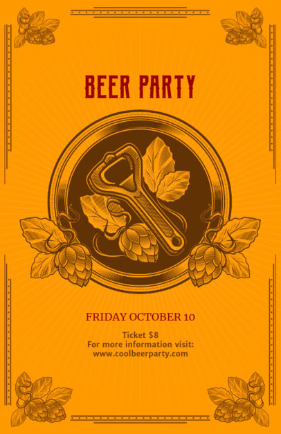 Beer Party Online Flyer Maker 