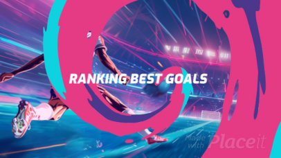 Intro Video Maker for Soccer Enthusiasts for a Ranking Goals Vlog