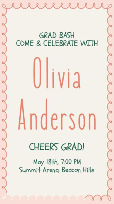 Invitation-Themed Instagram Story Video Generator for a Graduation Event