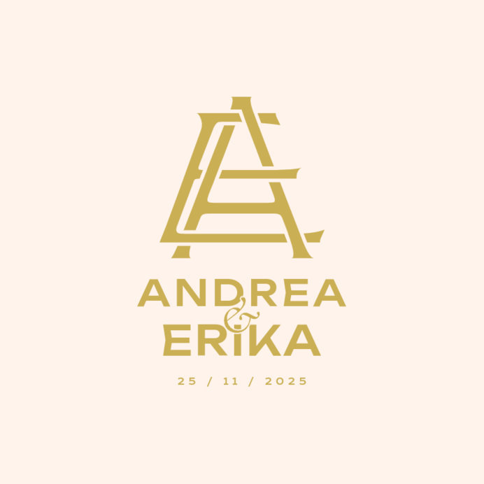 Logo Template Featuring a Minimalist Aesthetic and Interlocking Letters